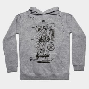 Bicycle Patent Black Hoodie